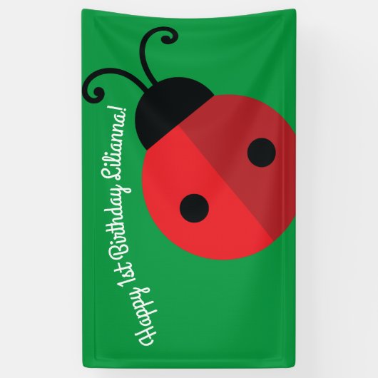 Banderoles Lady Bug Cute Kid's Ladybug Birthday Party (Vertical)
