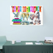 Banderoles Lady of Leisure HEUREMENT RETRAIREMENT BANNER (Salon professionnel)