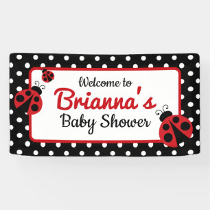 Banderoles Ladybug Baby shower ou fête d'anniversaire