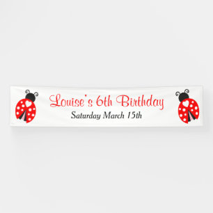 Banderoles Ladybug Ladybird Birthday Party