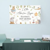 Banderoles Laissons l'aventure commencer le Baby shower des b (Salon professionnel)