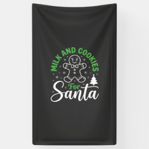 Banderoles Lait et biscuits de Noël pour le Père Noël