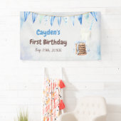 Banderoles Lait et biscuits Fête du premier anniversaire du g (En situation)