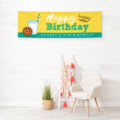 Banderoles Lait et biscuits Joyeux anniversaire (En situation)