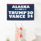 Banderoles L'Alaska pour Trump Vance 2024 (En situation)