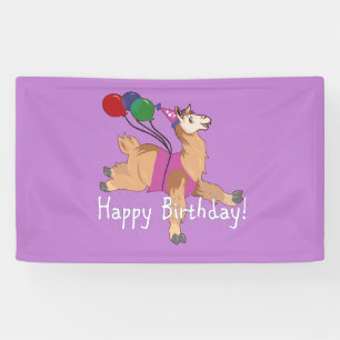 Banderoles Lama de joyeux anniversaire