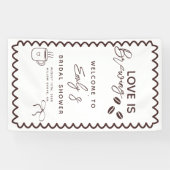Banderoles L'amour brasse du café Thème Fête des mariées (Horizontal)