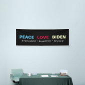 Banderoles L'AMOUR DE LA PAIX BIDEN Un Kinder plus intelligen (Salon professionnel)