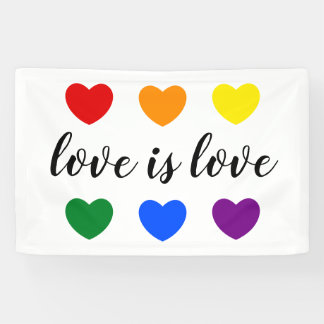 Banderoles L'amour du texte personnalisé est l'amour LGBT Rai