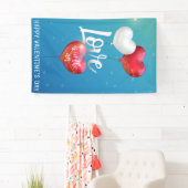 Banderoles L'amour est dans les ballons de Valentine d'air - (En situation)