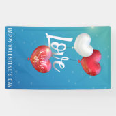Banderoles L'amour est dans les ballons de Valentine d'air - (Horizontal)