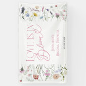 Banderoles L'amour est en fleur | Réception de mariage floral (Vertical)