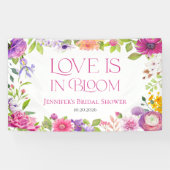 Banderoles L'amour est en fleur | Réception de mariage floral (Horizontal)