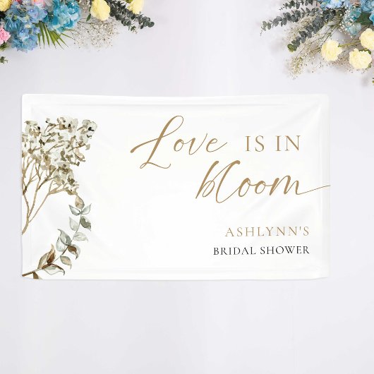 Banderoles L'amour est en fleurs Fête de mariage herbe de Pam