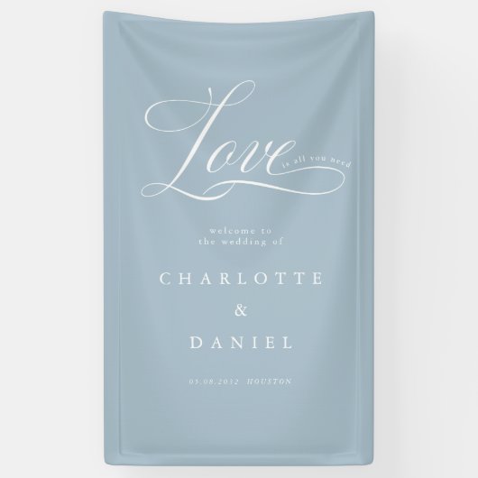 Banderoles L'amour est tout ce dont vous avez besoin ! Élégan (Vertical)