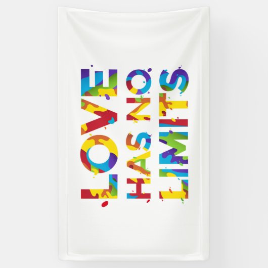 Banderoles L'amour n'a pas de limites (Vertical)