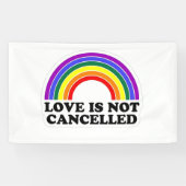 Banderoles L'amour n'est pas annulé Rainbow Pride Mois (Horizontal)