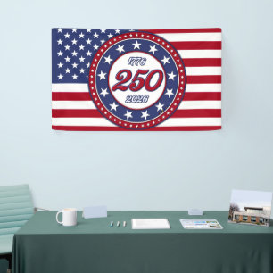Banderoles L'anniversaire des 250 ans de l'Amérique avec le d