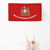 Banderoles Lanterne rouge de Noël Poinsettia et pin (Insitu)