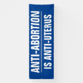 Banderoles L'anti-avortement est anti-utérus (Verticale)
