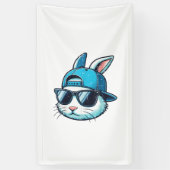 Banderoles Lapin de Pâques Face Casquette de Baseball Lunette (Vertical)