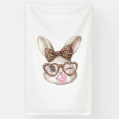 Banderoles Lapin de Pâques Lunettes Mignonnes Léopard Lapin d (Vertical)