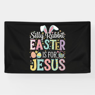 Banderoles Lapin idiot Pâques est pour Jésus Mignon lapin