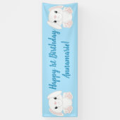 Banderoles Lapin Lapin Anniversaire Party Blue (Vertical)