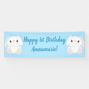 Banderoles Lapin Lapin Anniversaire Party Blue
