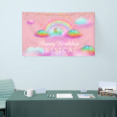 Banderoles L'arc-en-ciel de fête d'anniversaire de licorne (Salon professionnel)