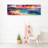 Banderoles Large Mer Méditerranée violet Serenity (En situation)