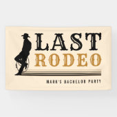 Banderoles Last Rodeo Cowboy Bachelor Party Tan Brown (Horizontal)
