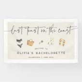 Banderoles "Last Toast on the Coast" Summer Bachelorette (Horizontal)