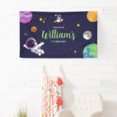 Banderoles L'astronaute de l'espace à tout âge fête d'anniver (En situation)