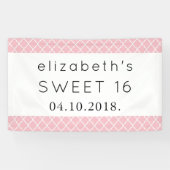 Banderoles Latticework rose, Trellis marocain, Sweet 16 (Horizontal)