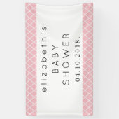 Banderoles Latticwork rose, Trellis marocain, Baby shower (Vertical)