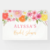 Banderoles Lavage de mariage floral de citron orange (Horizontal)