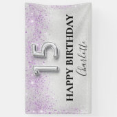 Banderoles lavande d'argent de Quinceanera (Vertical)