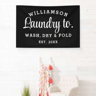 Banderoles Lave-linge - Minimaliste noir et blanc imprimable