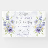 Banderoles Lavender Boho Un Petit Bébé Fleur sauvage Saupoudr (Horizontal)