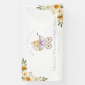 Banderoles Lavender Carriage Welcome Banner | Baby Shower (Verticale)