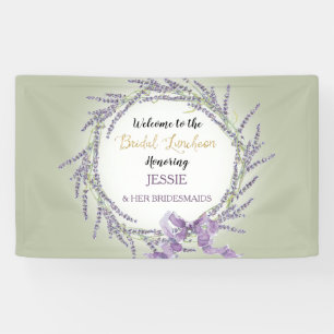 Banderoles Lavender Floral Wreath Sage Green Bridal Luncheon