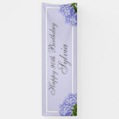 Banderoles Lavender Hydrangea Joyeux 90e anniversaire (Vertical)