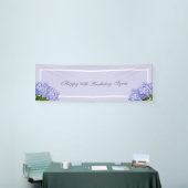 Banderoles Lavender Hydrangea Joyeux anniversaire (Salon professionnel)