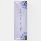 Banderoles Lavender Hydrangea Joyeux anniversaire (Vertical)