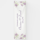 Banderoles Lavender Purple Rose Wedding (Vertical)