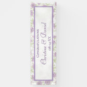 Banderoles Lavender Purple Rose Wedding (Vertical)