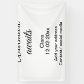 Banderoles L'aventure commence ajouter nom date année lieu (Vertical)