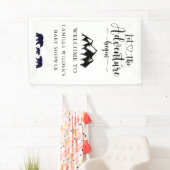 Banderoles L'aventure commence les ours Baby shower rustique  (En situation)