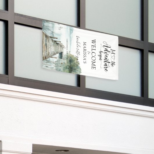 Banderoles L'aventure en forêt commence l'enterrement de vie  (Bâtiment extérieur)